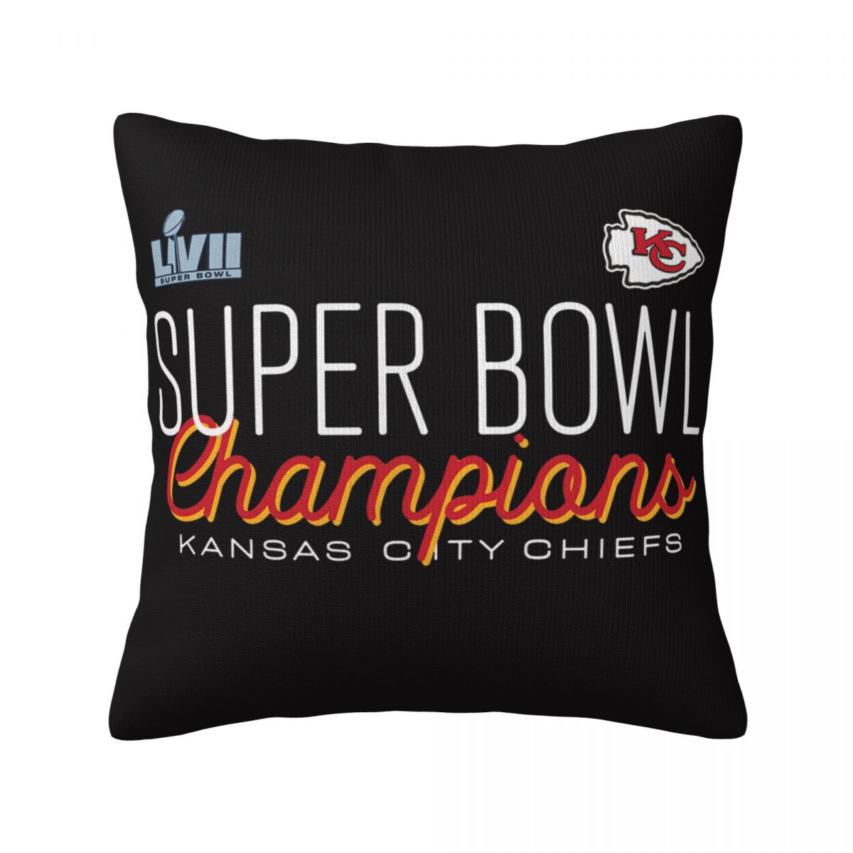 Kansas City Chiefs Super Bowl LVII Champions Face Card Decorative Throw Pillow