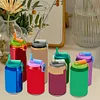 4 PCS Soda Can Lids with Silicone Straw Reusable Portable Soda Can Covers (Set)