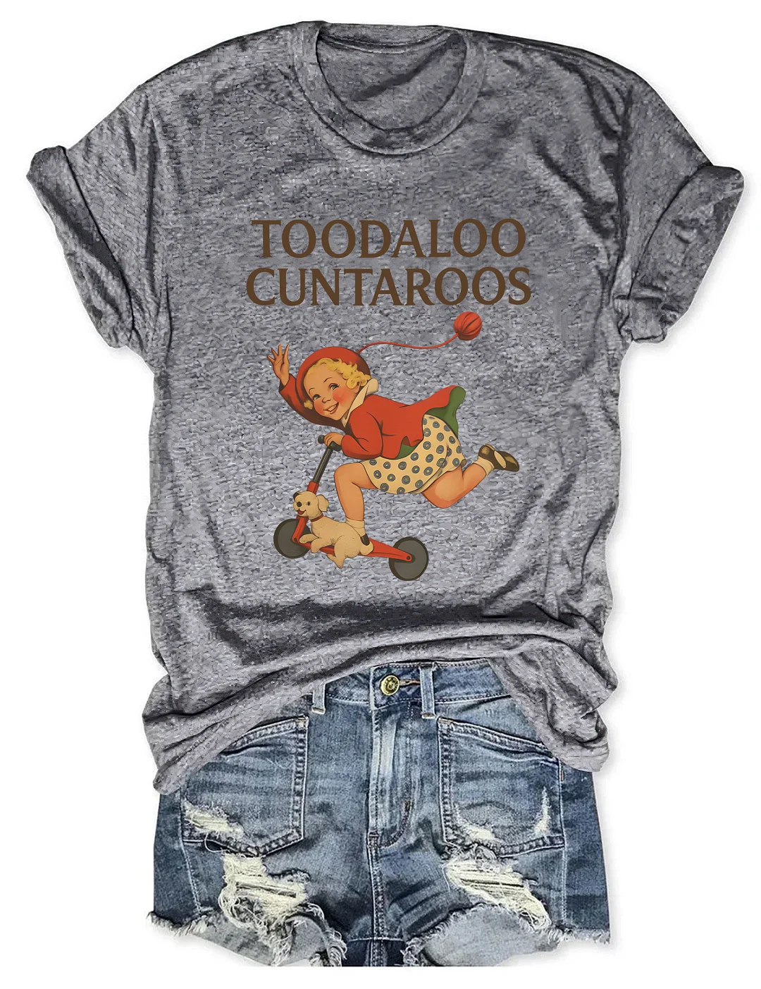 Toodaloo Cuntaroos Funny Roller Girl T-shirt