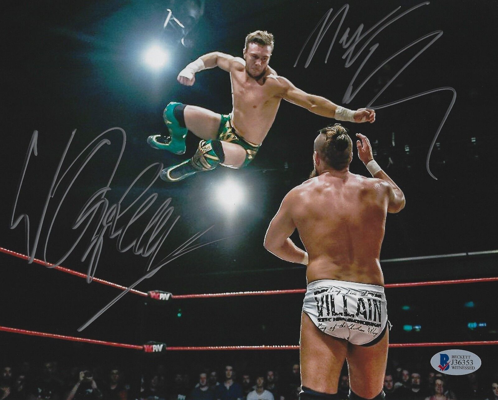 Marty Scurll Will Ospreay Signed 8x10 Photo Poster painting BAS COA New Japan Pro Wrestling ROH