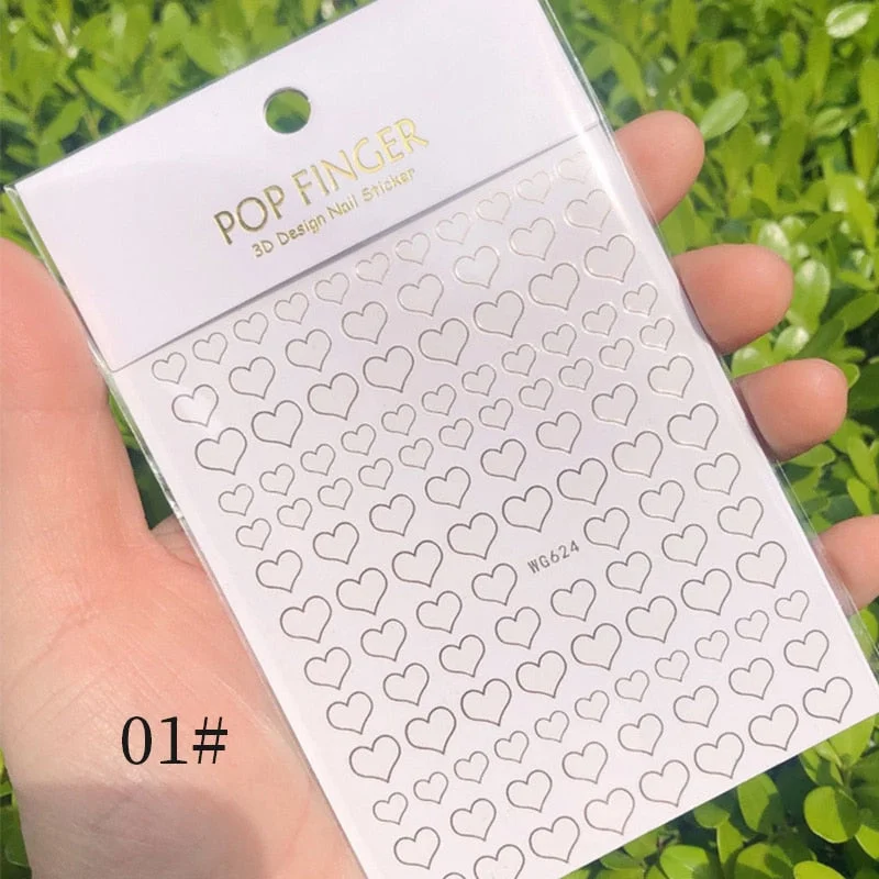 3D Stickers Bendable Gold Silver Lines Striping Tape Sticker Black White Lines Geometry Slider Decals For Manicures Decor