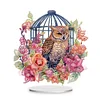  5D DIY Special Shape Diamond Painting Desk Ornament Flower Cage Birds Decor Kit