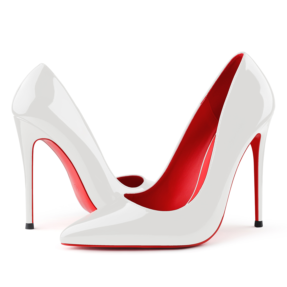 120/100mm Red Bottom Women's Party Wedding Heels Red Lining Patent Pumps-MERUMOTE