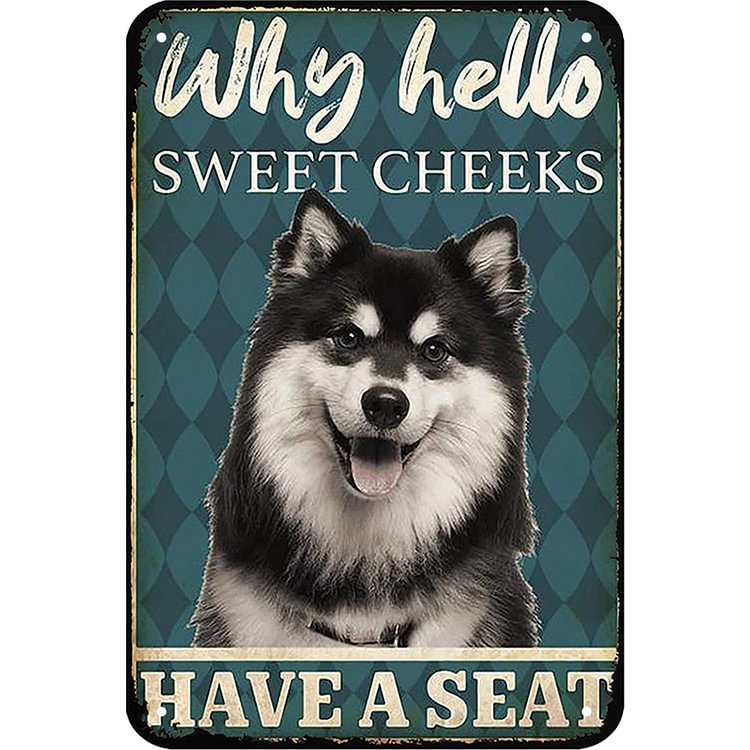 Why Hello Sweet Cheeks Have A Seat - Vintage Tin Signs/Wooden Signs - 7.9x11.8in & 11.8x15.7in