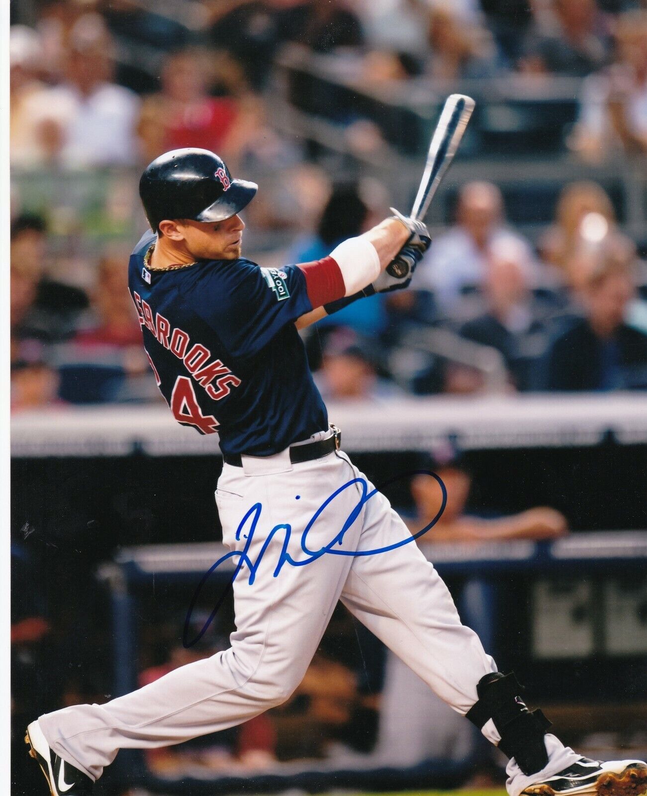 WILL MIDDLEBROOKS BOSTON RED SOX ACTION SIGNED 8x10