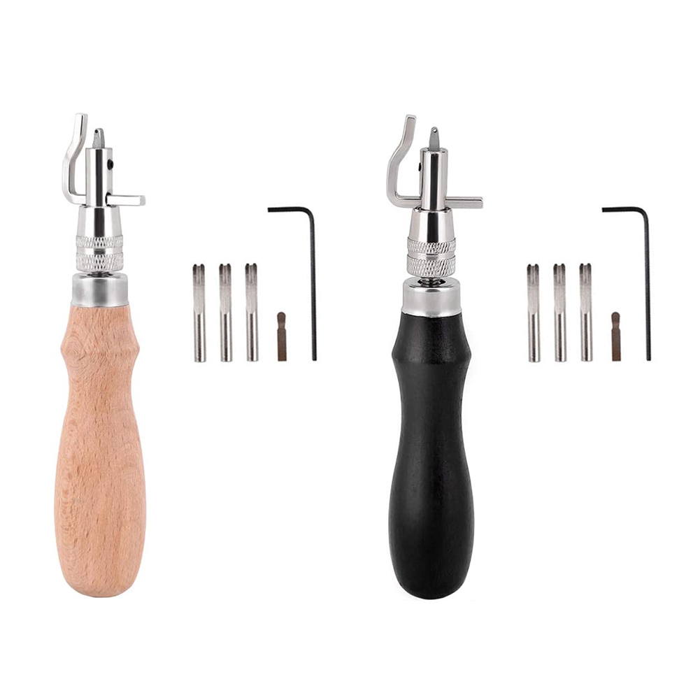 

7 in 1 Leather Groover Edge Stitching Beveler Grooving Edger Side Threader, Black, 501 Original