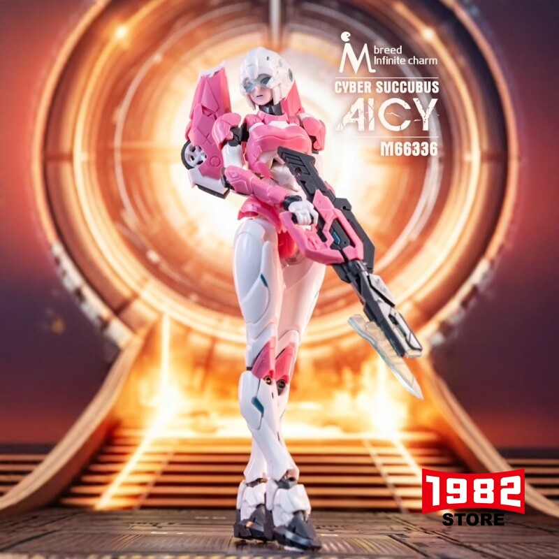 M66336 SKYE AICY Arcee Assembled Model Mech Transformers Action Figure - Kids Adults Collectible Toy, Premium Build Model Kit, Poseable Robot Figure, Transformers Fan Gift, Detailed Mecha Action Doll, Assemble-Your-Own Robot Toy, High-Quality Collectible 