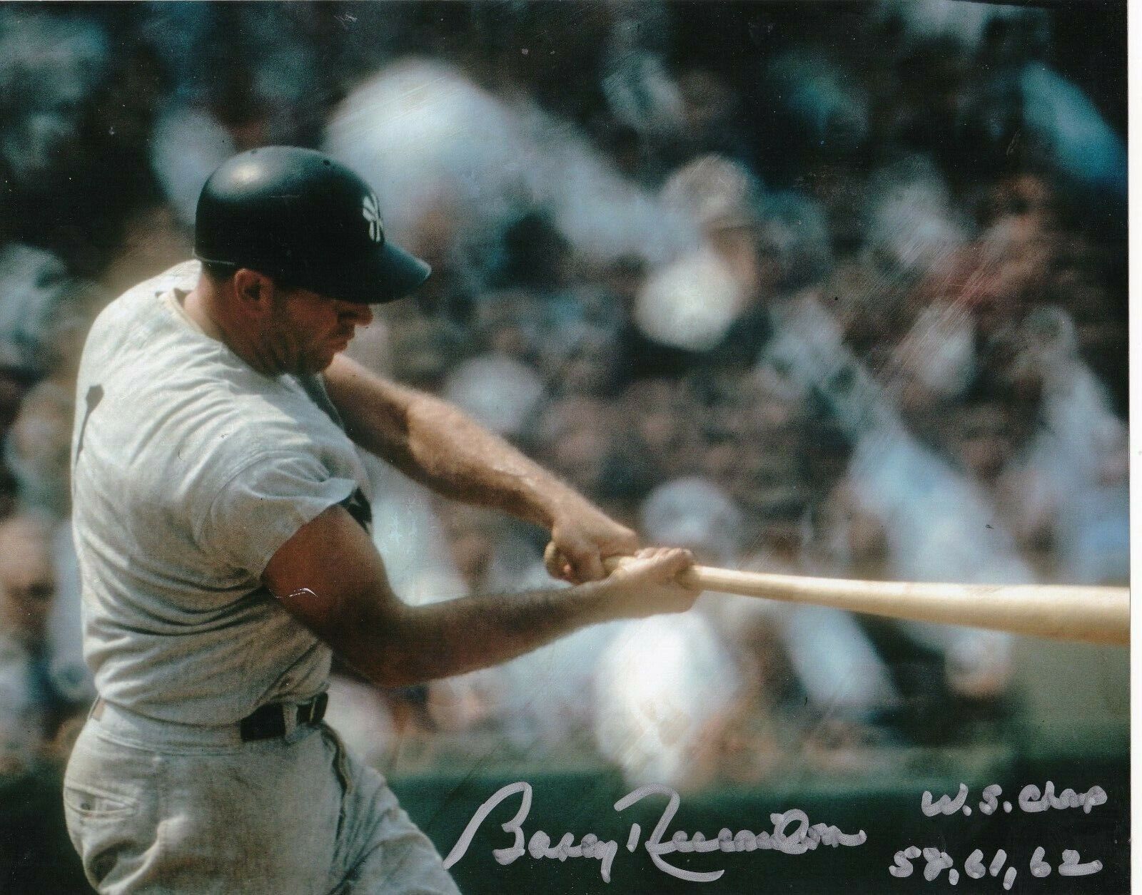 BOBBY RICHARDSON NEW YORK YANKEES WS CHAMPS 58,61,62 ACTION SIGNED 8x10