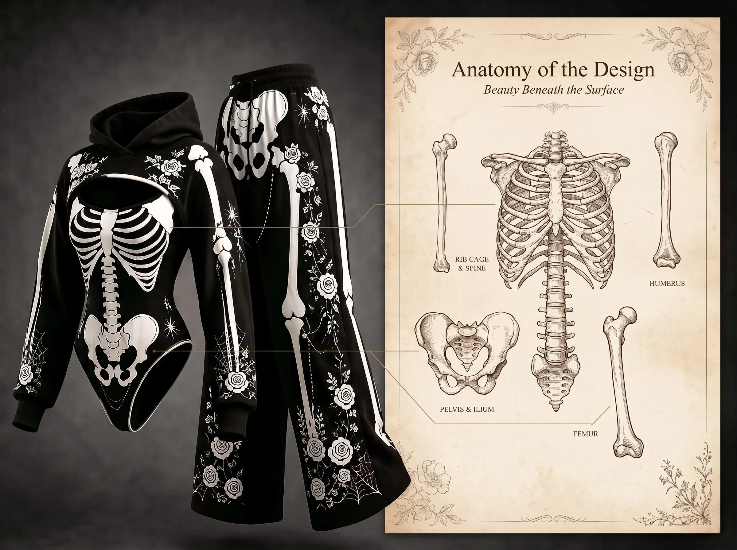 Anatomical design research behind the Halloween collection