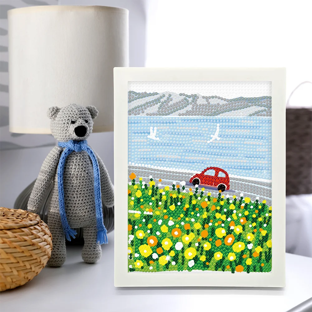 DIY Landscape Full Drill Diamond Painting for Beginners(Canvas|15*20cm)【with Plastic Frame】