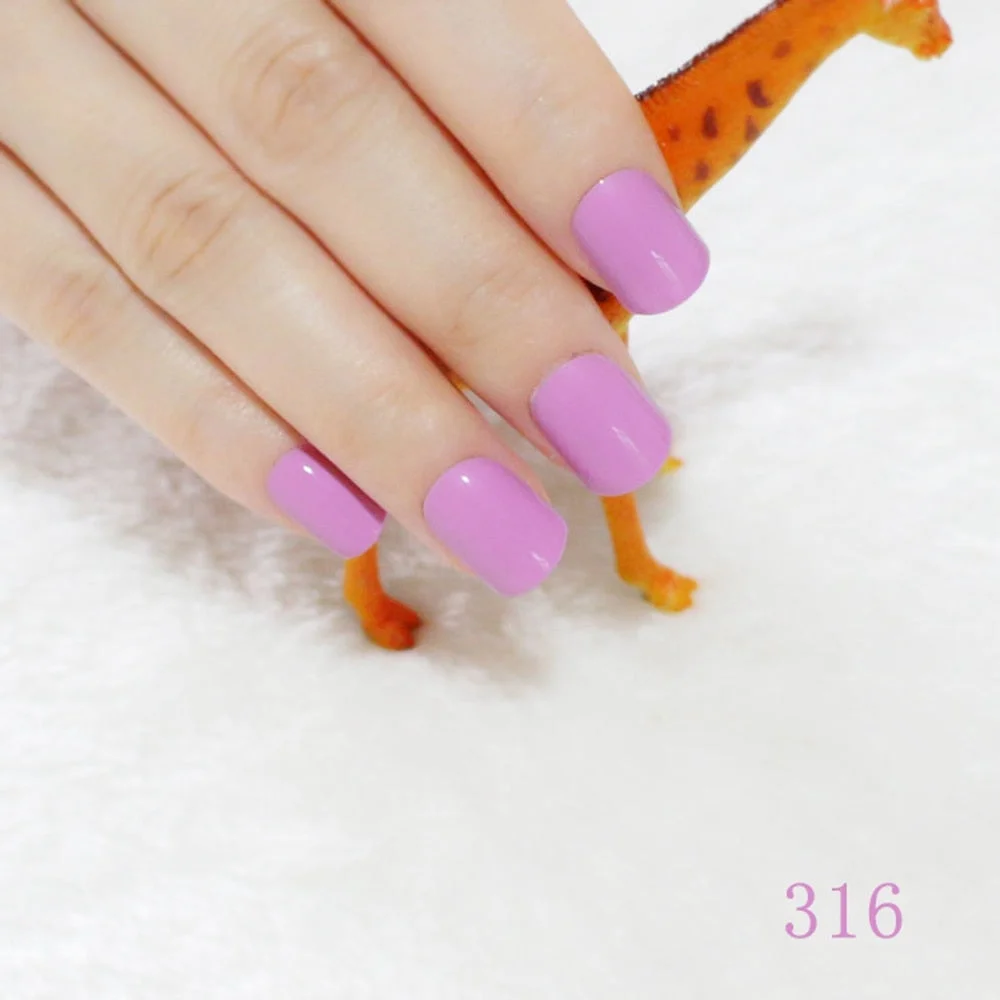 Pure Light Pink Artificial Nails Candy Short Full Cover Tips Easy DIY Acrylic False Nail Manicure Accessories Salon Product F28-Nail Inspo