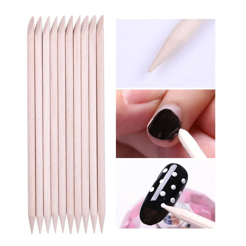 200 Pieces Nail Cuticle Pusher Nail Double End Nail Art Wood Stick Cuticle Remover Nail Pedicure Manicure Art Tools Set-Nail Inspo