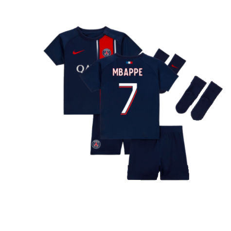 PSG Kylian Mbappe 7 Heimtrikot Kinder Mini Kit 2023-2024