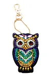 5pcs DIY Full Drill Diamond Paintng Special-shaped Owl Keychains Kit