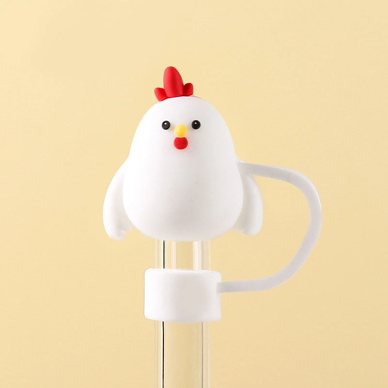 Casual Elegant Cute Flower Silica Gel Straw Decorative Cap 1 Piece