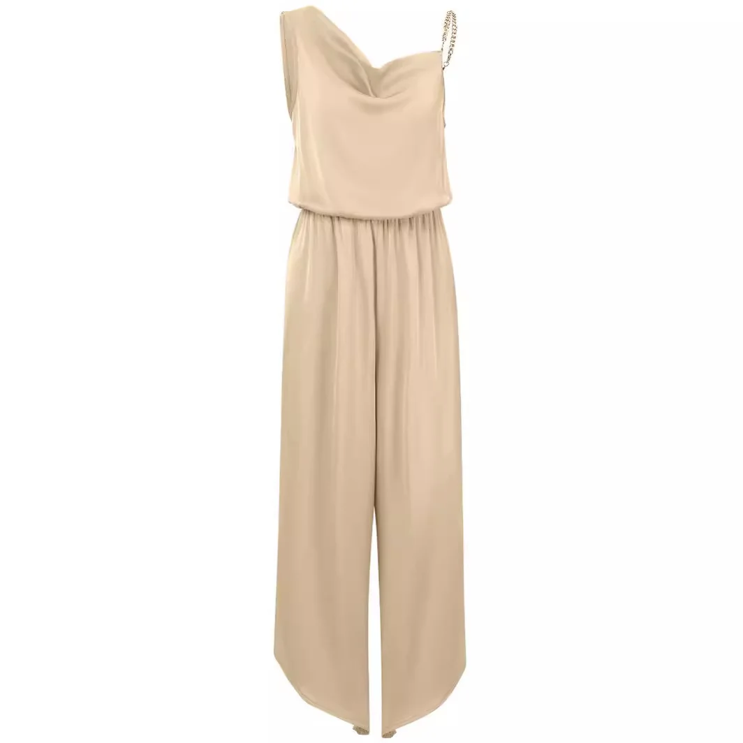 Woherb Woherb Fashion Casual Women's 2024 New Solid Color Sling Waist Wide Leg Jumpband-Outfit Ideas