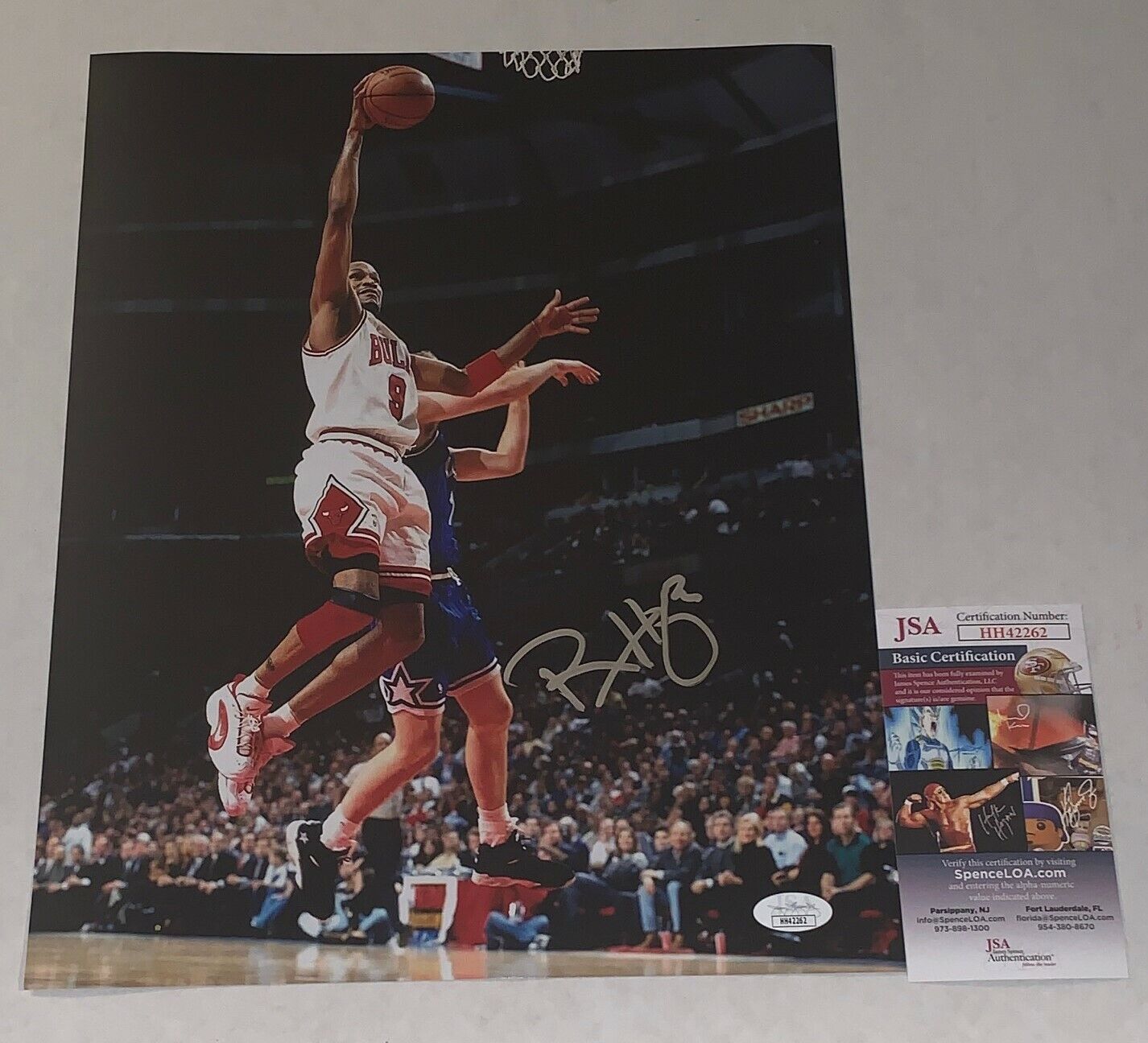 Ron Harper signed Chicago Bulls 11x14 Photo Poster painting autographed JSA