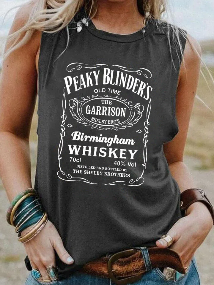 Peaky Blinders Birmingham Whiskey Shelby Brothers Tank Top
