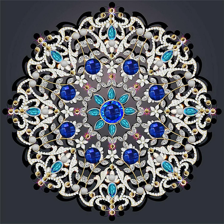 Mandala 30*30CM(Canvas) Special Shaped Drill Diamond Painting gbfke
