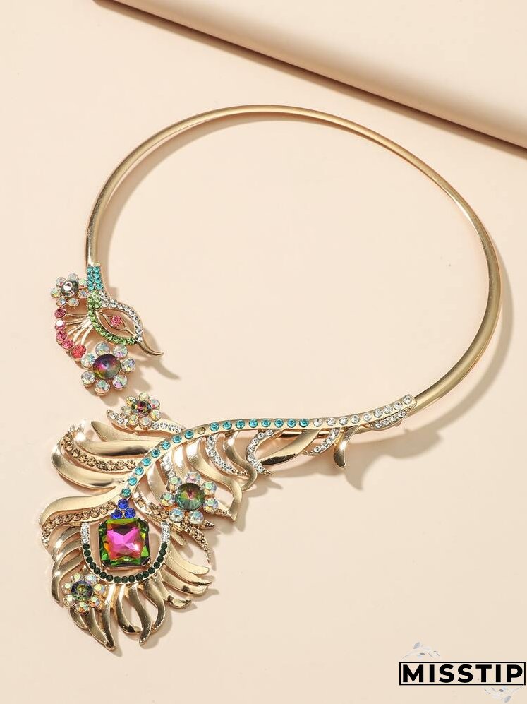 Rhinestone Decor Necklace