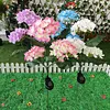 Solar LED Hydrangea Flower Light 10H Lighting Time Ground Plug Flower Light for Garden Pathway Patio Backyard Landscape Decor