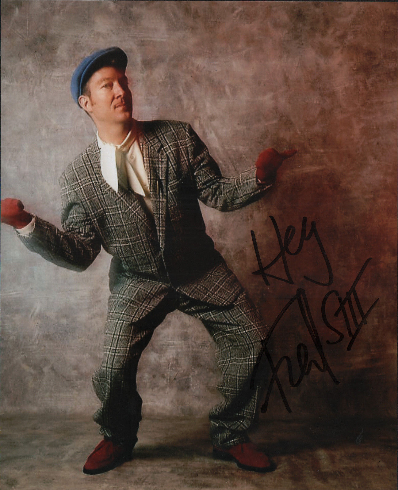 Fred Schneider of The B-52's REAL hand SIGNED solo Photo Poster painting #2 COA B52s Love Shack