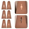 Leather Bow Tip Protector Bow Limb Guard Portable for Recurve Bow (Light Brown)