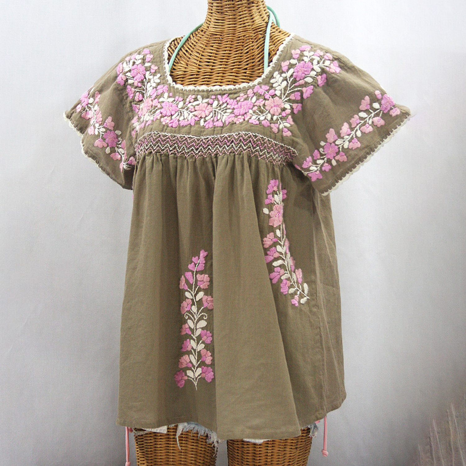 Holiday Ethnic Print Short-sleeved Top