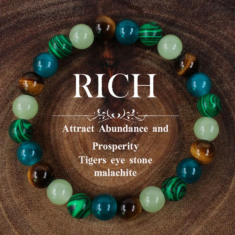 Malachite Green and Brown Contrast Bracelet