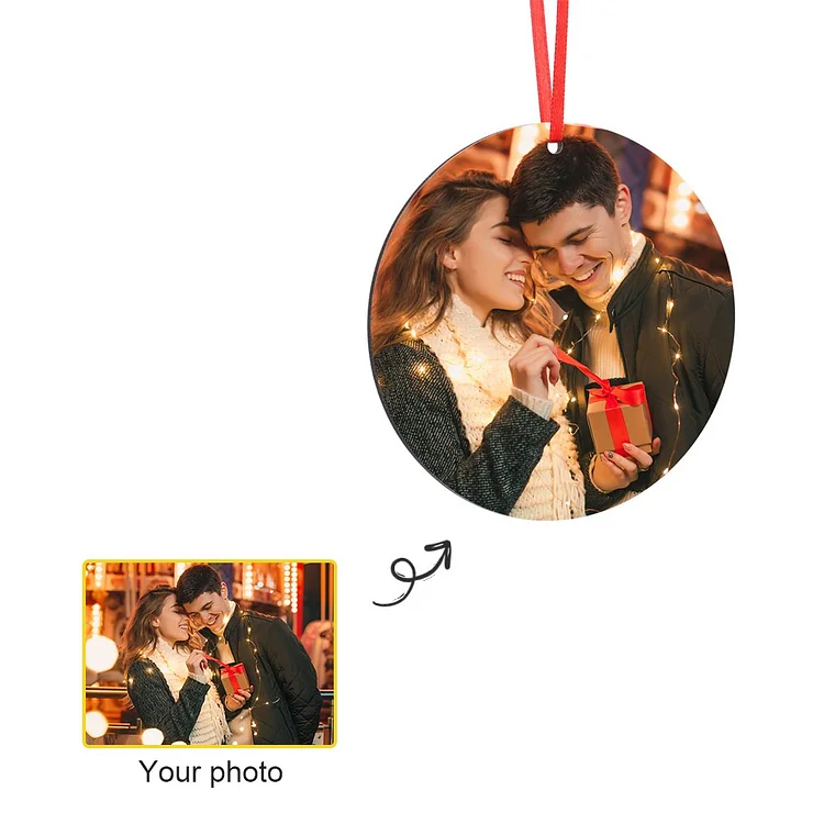 Custom Photo Ornament with Spotify Code Music Ornament