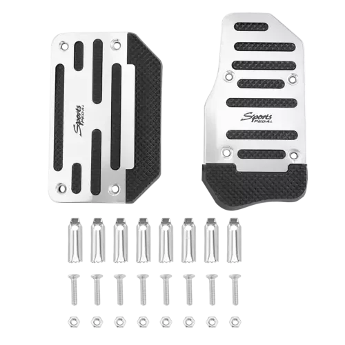 Dronehint SILVER Non-Slip Automatic Gas Brake Foot Pedal Pad Cover Car Accessories Parts (For: Acura) Parts