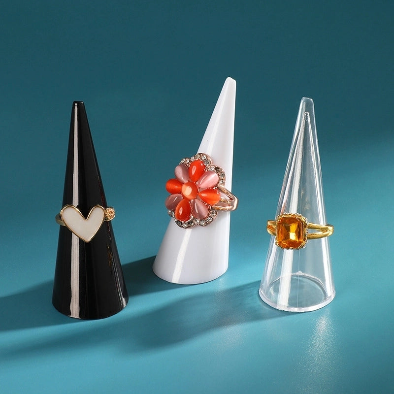 Minimalist Conical Solid Color Plastic Jewelry Rack