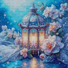 (US Only)Lantern Print Cross Stitch Kit 75x75cm DIY 14CT Egyptian Cotton Embroidery Art