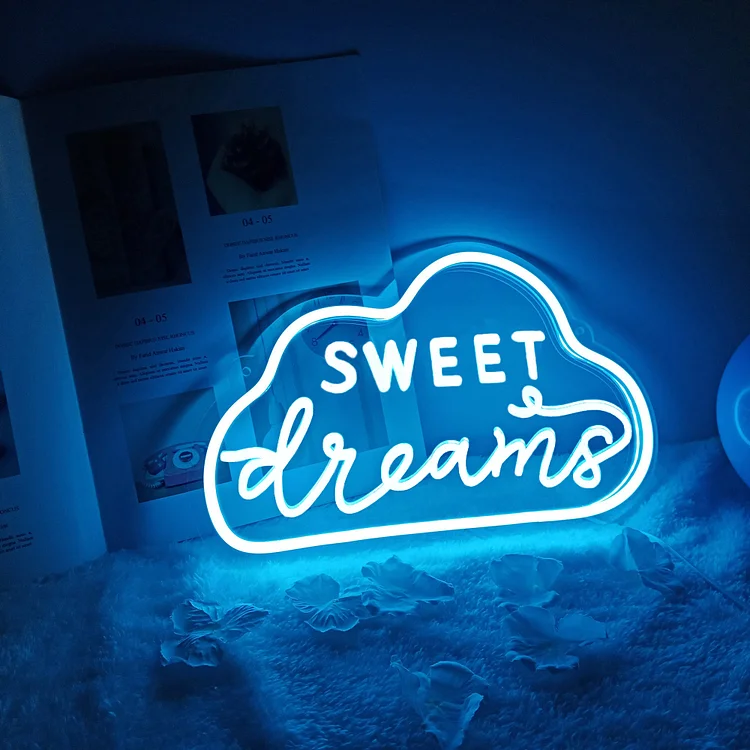 Blanketcute-Personalized 100% Handmade Cloud LED Neon Sign with Your Kid's Name