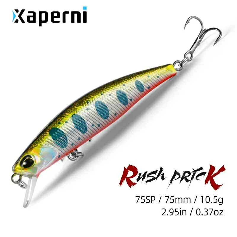 Xaperni hot model 75mm 10.5g professional quality fixed weight fishing lures minnow crank Artificial Bait Tackle