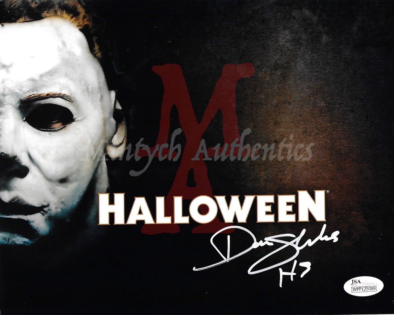 DON SHANKS HALLOWEEN AUTO SIGNED 8x10 Photo Poster painting! JSA COA! MICHAEL MYERS! H5! HORROR!