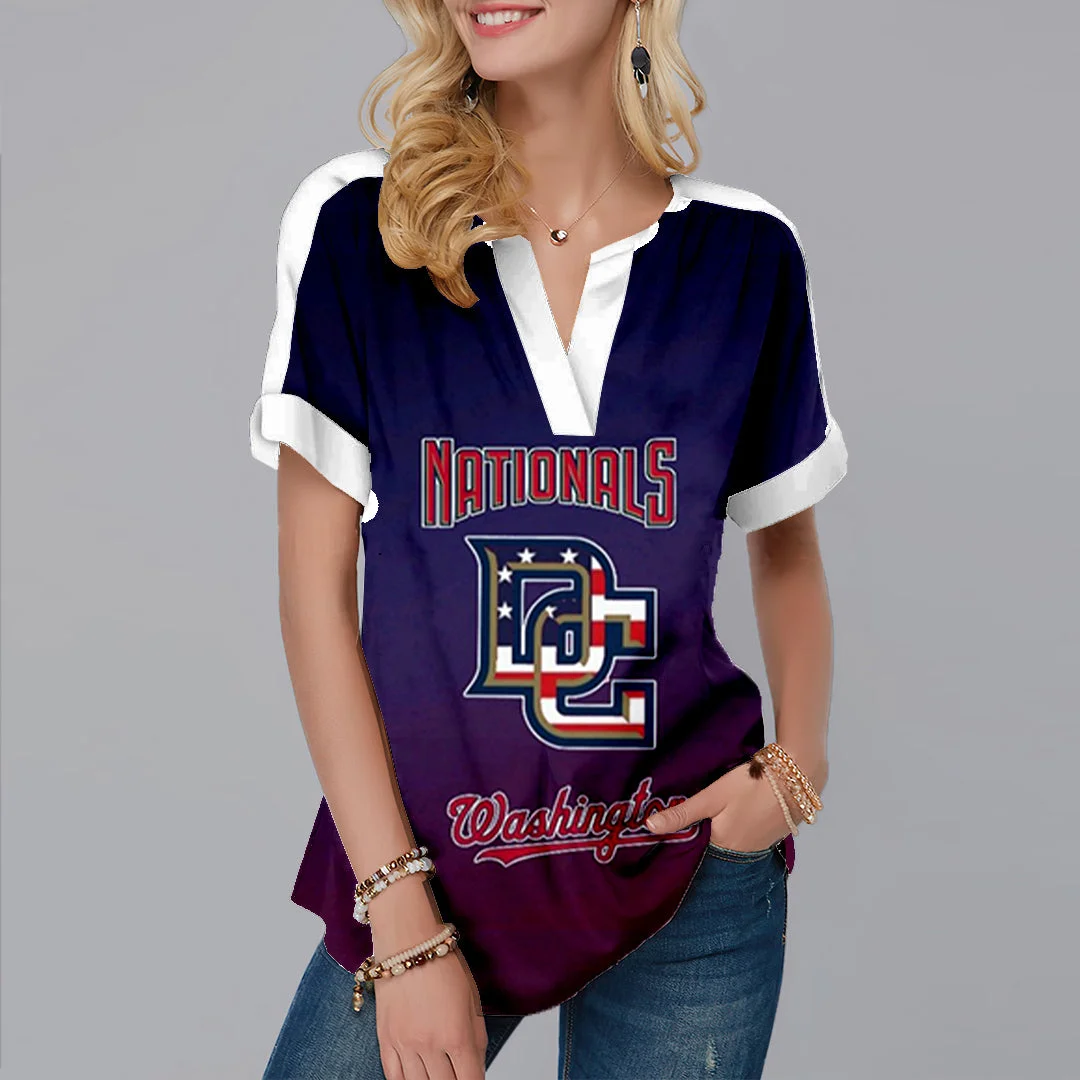 New Fashion Short Sleeve V Neck Shirt