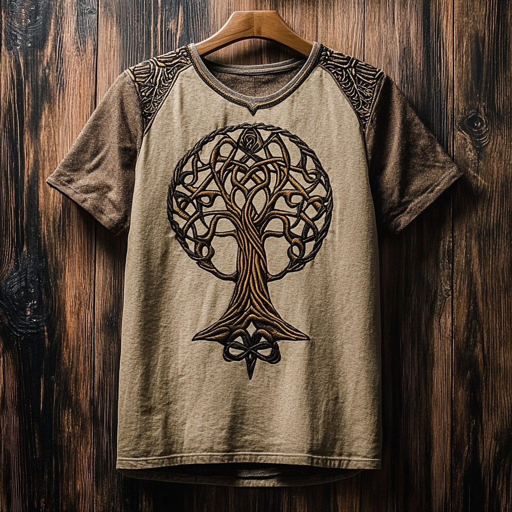 Men's Viking Nordic Life Of Tree Odin Knot Vintage T-Shirt / Rvogue / Rvogue