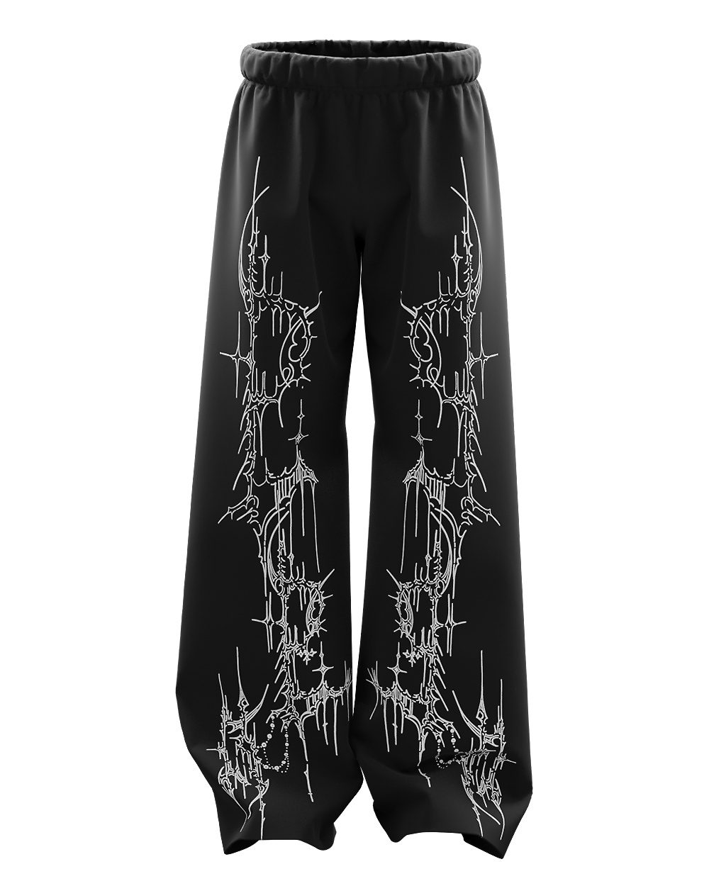 Sigilborn Black Unisex Straight Fit Baggy Pants