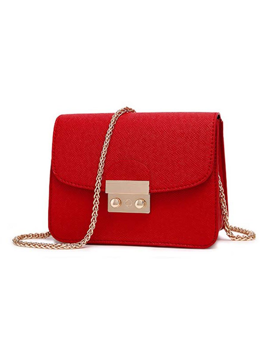 Women Bag Leather Chain Messenger Bag