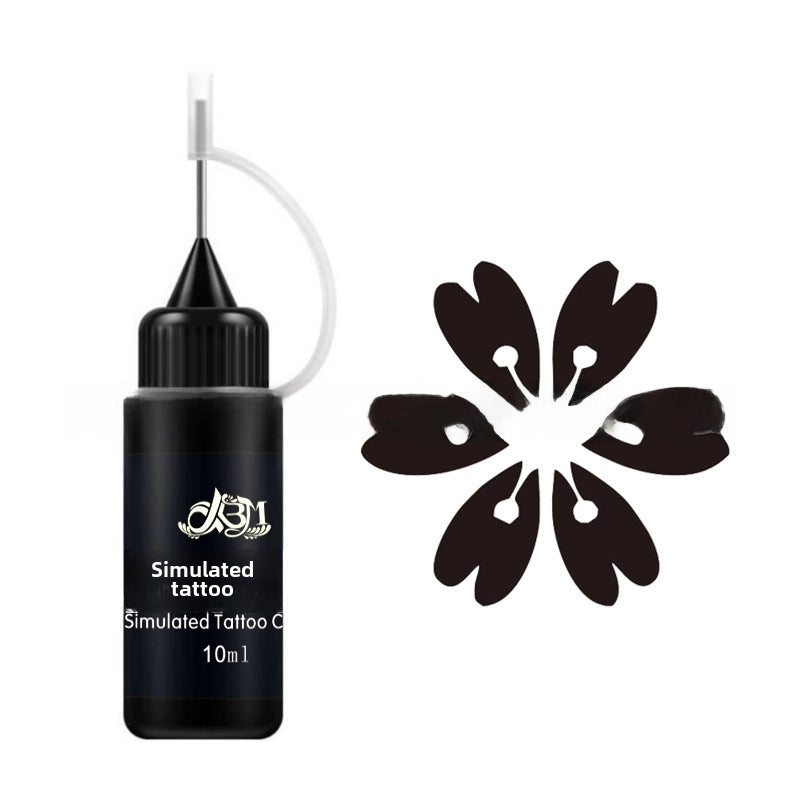 Hand-painted Pigment Color Black Henna Paste Tattoo Juice Paste Jagua Plant Paste Hollow Template