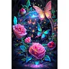 (40*60cm)Roses Butterfly - Round AB Drill Diamond Painting