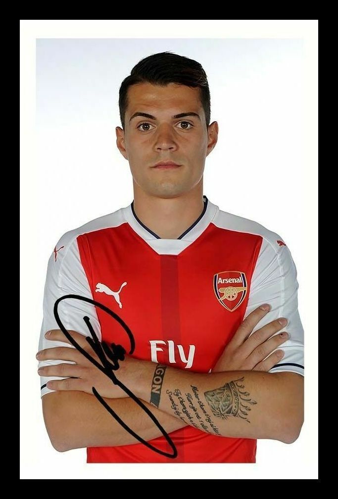 Granit Xhaka - Arsenal Autograph Signed & Framed Photo Poster painting