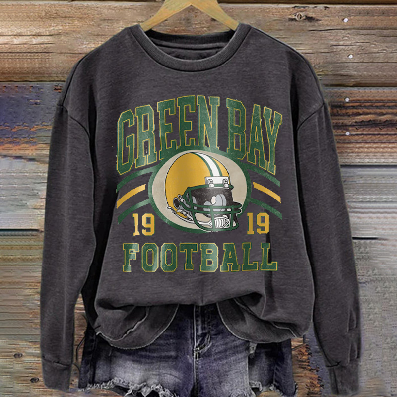 Vintage Style Green Bay Football Sweatshirt