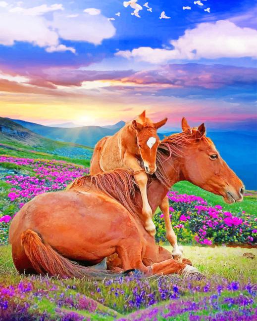 

Horses In Nature – Paint By Numbers - 40*50CM, 501 Original