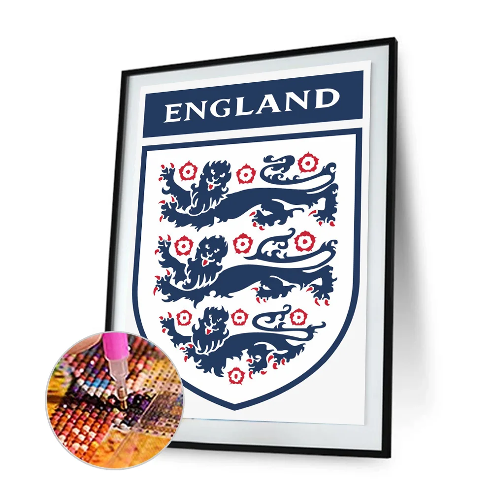 Diamond Painting - Full Round Drill - England FC(Canvas|30*40cm)