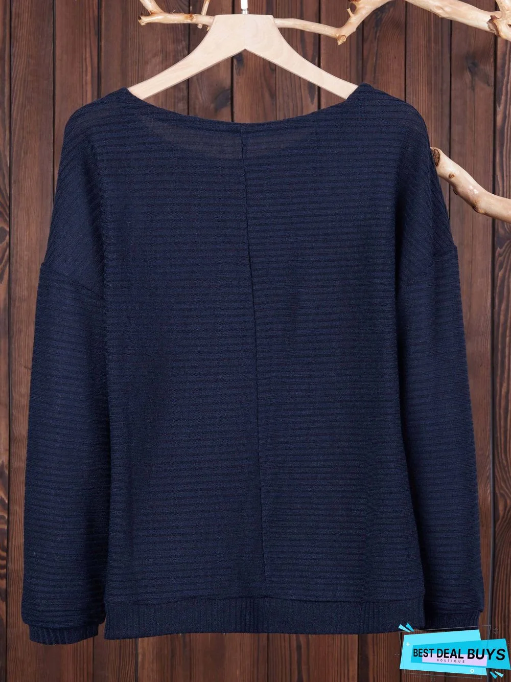 Knitted Long Sleeve Casual Sweater