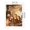 Hedgehog Family Full Stamped Cross Stitch Kit 14CT 2-Strand 45x60cm
