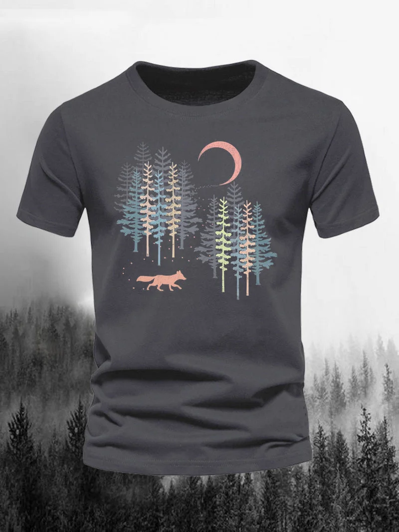 Men's Forest Fox Short-Sleeved Shirt in  mildstyles