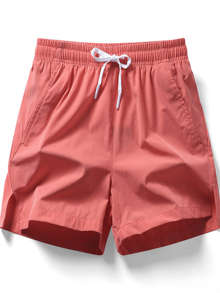 Men's Summer New Three Pants Ice Silk Quick Dry Beach Pants Shorts